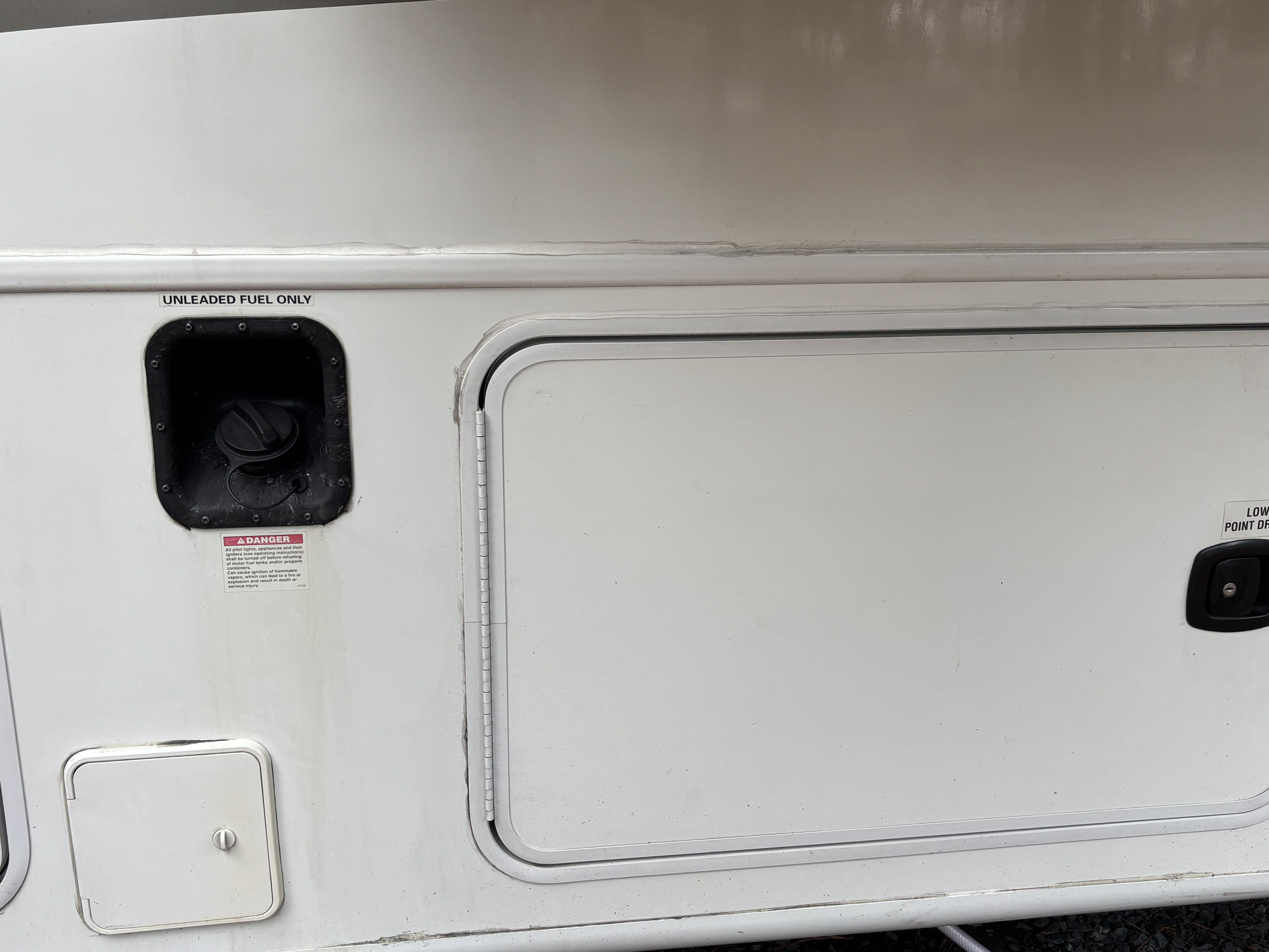 The RV Fuel Vault installed on a 2017 Jayco Precept 31IU